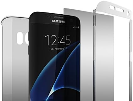 ShieldX2 Ultra İnce Şeffaf Kılıf ile Temperli Cam Ekran Koruyucu ve Telefon Değiştirme Samsung Galaxy S7 Kenar için Söz-Temizle