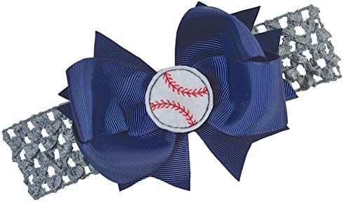 Beyzbol takımı Fan yay ve tığ işi kafa bandı yeni yürümeye başlayan çocuklar komik kız tasarımları için uygun