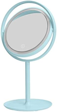 Masa Üstü Makyaj Aynası Yuvarlak Şarj Edilebilir USB Işıklı Makyaj Aynası Kısılabilir Işıklı Dokunmatik Ekranlı Kompakt Seyahat