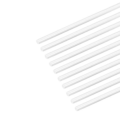 uxcell ABS Stiren Plastik Yuvarlak Çubuk Çubuk, 1/16 inç Dia 20 inç Uzunluk, beyaz Mimari Model Yapımı için DIY 10 adet