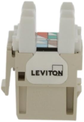 Leviton 61110-BW6 eXtreme 6+ Hızlı Bağlantı Konnektörü, CAT 6, Beyaz, 25'li Paket