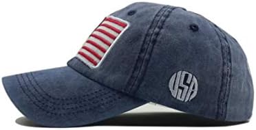 XibeiTrade ABD Amerikan Bayrağı Beyzbol Şapkası İşlemeli Polo Tarzı Askeri Ordu Yıkanmış Pamuk Şapka