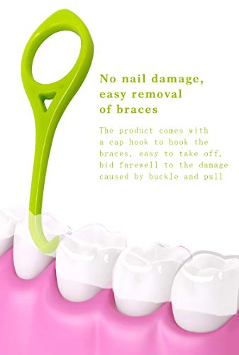 Görünmez diş telleri, diş kancaları - hizalama temizleme aracı (Yeşil 2 parçalı set)