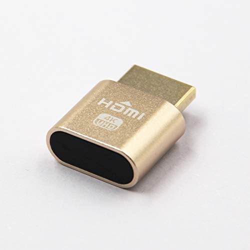 HDMI DDC EDID Kukla Fiş, [3840x2160@60Hz Yeni Nesil] VGA Sanal Ekran Adaptörü Başsız Hayalet Ekran Emulator Kilit Plakası için