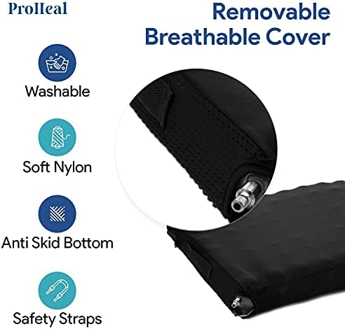 ProHeal Şişme Tekerlekli Sandalye Hava Yastığı 20 x 18-Basınç Yarası Tedavisi ve Önlenmesi için-4 Derin Daldırma Basıncının