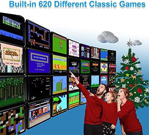 Klasik elde kullanılır oyun konsolu, Çocuklar için, Yükseltme Ambalaj Kablosuz Klasik Retro Oyun Konsolu Dahili 620 Oyunları,