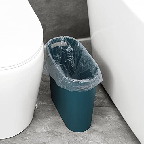Küçük Çöp Tenekesi Kulplu Plastik İnce Çöp Kovası 3.17 Galon/12 Litre Dar Alanlar için Çöp Konteyneri Kutusu Banyo, Yatak Odası,