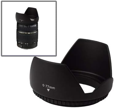 JIN Kamera Aksesuarı Kameralar için 77mm Lens Hood (Vidalı Bağlantı) (Siyah) Kamera Lens Hood