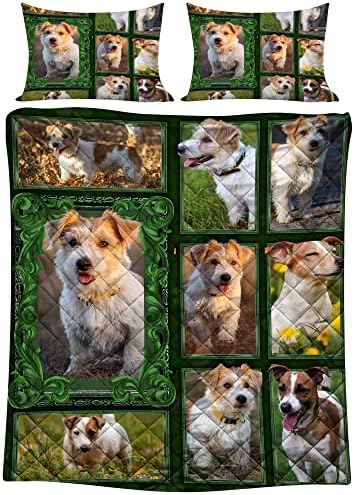 Jack Russell Terrier Köpek Yorgan yatak seti, Köpek Severler için En İyi Hediye, Hediye için Erkek, Kız, Anne, Büyükanne, Özel
