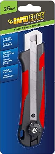 Asetona Dayanıklı Yumuşak Kavrama Saplı Hızlı Kenar 25mm Geçmeli Maket Bıçağı (Sadece Bıçak)