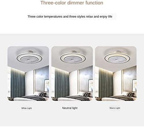 Led ışıkları ile AFGZQ Tavan Fanı, 107 W LED Modern Dim Tavan Fanı Aydınlatma 3 Renk Değiştirilebilir, 3 Hız,Zamanlama, Ev