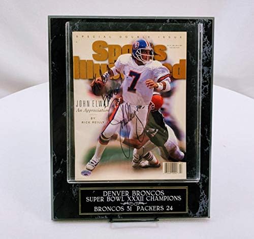 John Elway İmzalı Sports Illustrated 12x15 Plak ile Yazılmış (Ücretsiz Kitap Dahil) LSM COA İmzalı NFL Dergileri