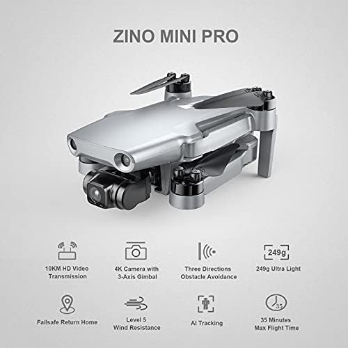 Hubsan Zino Mini Pro Drone ile 4 K Kamera Yetişkinler için 3-Axis Gimbal FPV Katlanabilir Quadcopter, Engellerden Kaçınma,