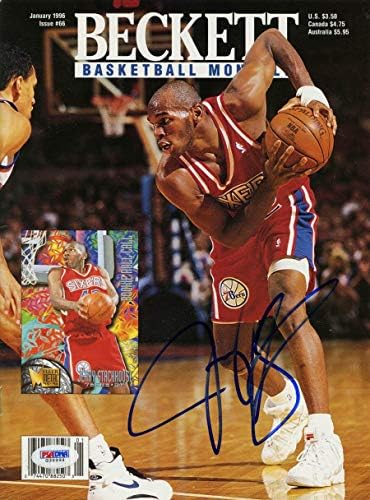Jerry Stackhouse İMZALI Beckett Dergisi Philadelphia 76ers PSA / DNA İMZALI-İmzalı NBA Dergileri