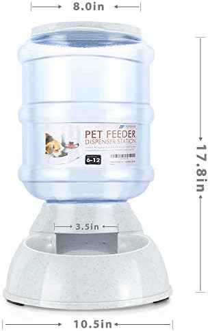 Flexzion Otomatik Pet Mama Besleyici & Waterer Dağıtıcı Seti, Otomatik Yerçekimi Doldurmak Su Yeme Kase Saklama Kabı Çeşme,