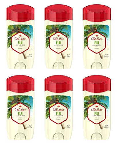 Erkekler için Eski Baharat Deodorantı Fiji Doğadan İlham Alan Palmiye Ağacı Kokusu, Fresher Koleksiyonu-3 Oz / 85g x 6 Paket