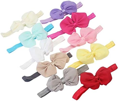 PULABO 10 adet Bebek Kız Bebek Tatlı Ilmek Hairband Elastik Kafa Bandı HeadwearCheap ve ınce