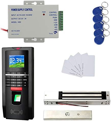 Biyomertrik Parmak İzi Bölmeli 600lbs Elektronik Manyetik Kilit 110V Güç Kaynağı Kutusu RFID Kartları ve RFID Keyfodları ile