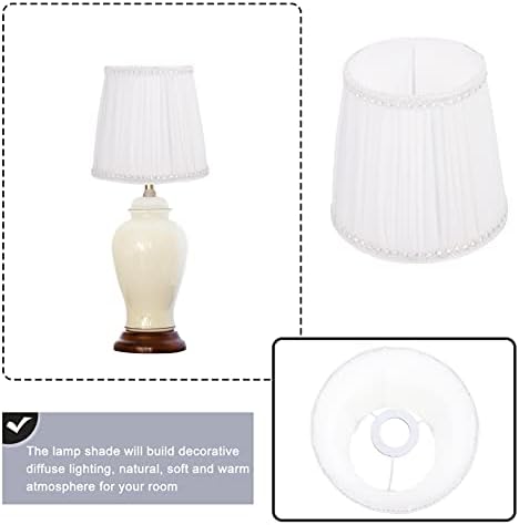 SOLUSTRE E14 Küçük Plise lamba gölge masa lambaları ve zemin ışık için yedek klip - On abajur kumaş bez aydınlatma koruması