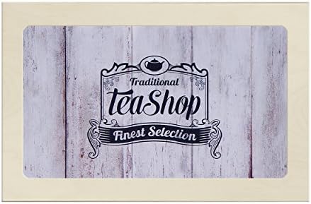 Contento 4028126230794 Teabox Geleneksel Mağazası .- Ahşap Çay Poşetleri için Natur Saklama Kutusu, Bir Boyut, Bej