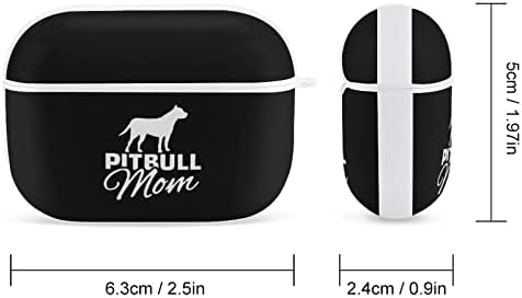 Pit Bull Mom1 Kulaklıklar Kılıf Airpods Pro Darbeye Koruyucu Kapak için Anahtarlık ile Kadın Erkek Beyaz Tarzı