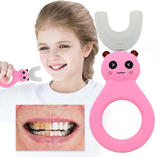 Çocuk U-şekilli Silikon Diş Fırçası 360° Kapsamlı Temizlik Beyazlatma Diş