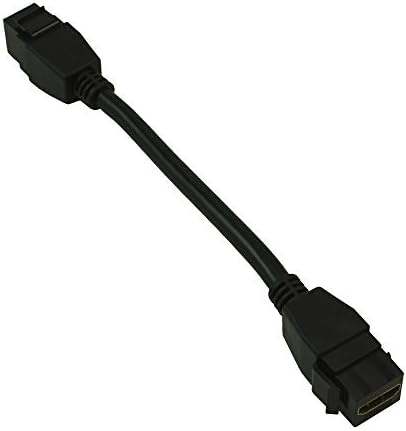 MyCableMart Keystone Jack Ekleme / Dongle Tipi-HDMI Kablosu Dişi / Dişi, Siyah 8 inç