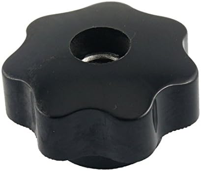 EuisdanAA M10 10mm Dia Thread Black Plastic Star Head Clamping Knob Grip(Empuñadura de perilla de sujeción de cabeza de estrella