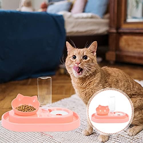 balacoo Otomatik Kedi Köpek Besleyici su kasesi Yükseltilmiş Bıyık Yorgunluk Pet Plaka Besleme Konteyner Pet Besleme Çözümü