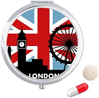 Ingiltere Union Jack London Eye Big Ben Bayrağı İNGILTERE Hap Durumda Cep Tıp Saklama Kutusu Konteyner Dağıtıcı