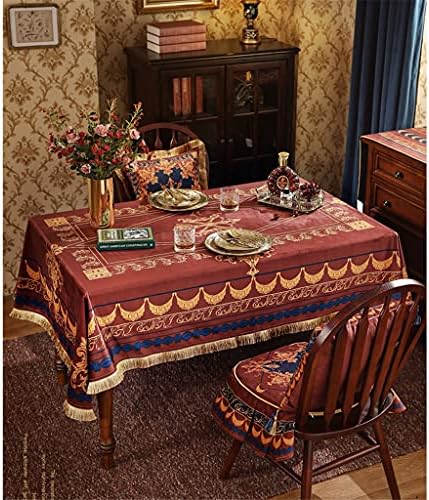 JJZXC Masa Örtüsü Avrupa yemek masası Masa Örtüsü Amerikan Dikdörtgen Retro Sehpa Örtüsü Yuvarlak Masa Mat (Renk: Bir, Boyutu: