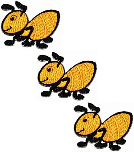 HHO Yama Sevimli Pretty Böcek Bahçe Yamalar Turuncu Karınca Karikatür Çıkartmalar Logo Geri Ceket T-Shirt Yama Dikmek Demir