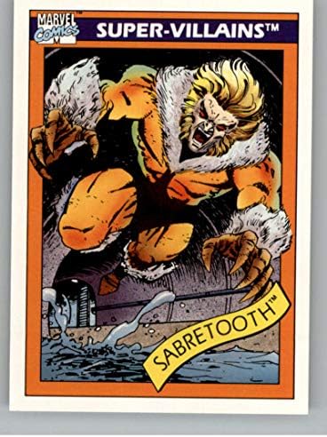 1990 Impel Marvel Universe 57 Sabretooth Spor Dışı Eğlence Ticaret Kartı Ham (NM veya Daha İyi) Durumda