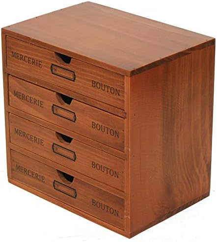 DNYSYSJ 1/2/4-Çekmece masası Organizatör Vintage Ahşap Saklama Kutusu Çekmeceler Rustik Raf Çekmece-Ev Ofis Masası Organizatörler