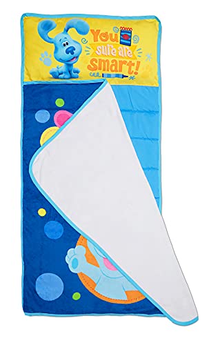 Blue'nun İpuçları ve Kesinlikle Zekisin! Çocuk Şekerleme Mat Seti-Yastık ve Polar Battaniye içerir-Anaokulu, Okul Öncesi veya