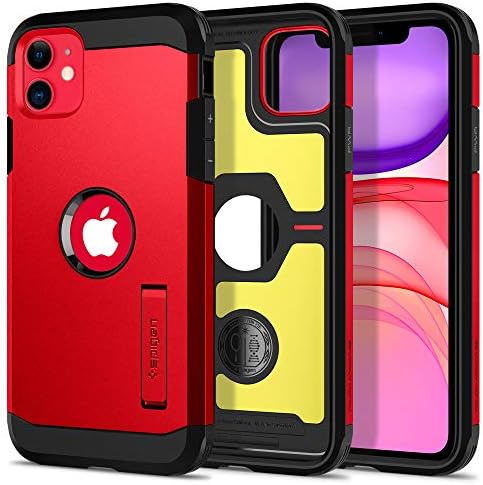Spigen Sert Zırh [Aşırı Koruma Teknolojisi] iPhone 11 Kılıfı için Tasarlandı (2019) - XP Kırmızı