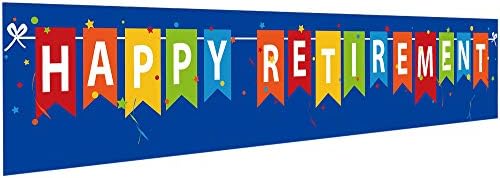 Büyük renkli mutlu emeklilik afiş, mutlu emeklilik kiraz kuşu bayrağı, emeklilik parti süslemeleri.
