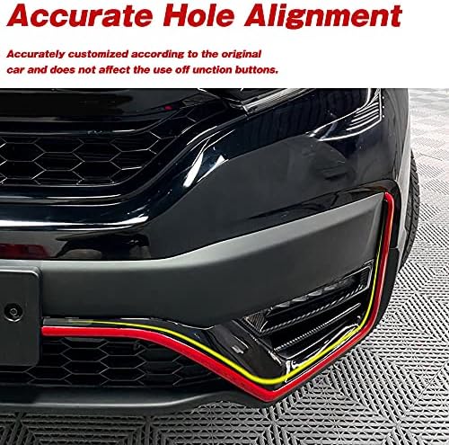 CEBAT ABS Ön Tampon ızgara Kapağı Alt Şerit Guard Trim Honda CRV 2021 ıçin Araç Modifikasyonu Otomobil Parçaları, Siyah ve