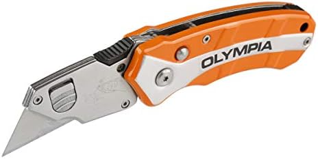Olympia Tools Hi-Viz Turbofold Maket Bıçağı, Turuncu, 33-206