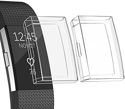 Fitbit Şarj 2 için Ultra İnce Yumuşak Tam Kapak Kılıf, Opretty Kristal TPU Koruyucu Kılıflar Çerçeve Darbeye Kapak Kabuk Aksesuarları