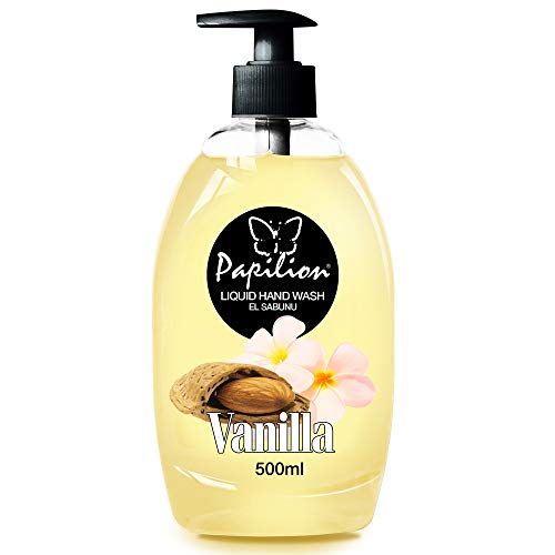 Papilion 16.9 Fl Oz Temiz Doğal Bitki Bazlı Premium Kokulu Sıvı Sabun (Vanilya, 3'lü Paket)
