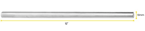 Alüminyum Destek Çubuğu, 12 (30cm) - Dişsiz, Yuvarlak Şaft - Torna Tezgahında veya Laboratuvar İmbik Kurulumlarında Kullanılabilir-Dayanıklı