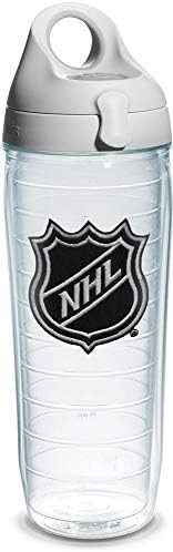 Tervis NHL Logo Gri Kapaklı Su Şişesi, Amblem, 24 oz, Şeffaf