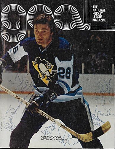Pittsburgh Penguins İmzalı 1978 Gol Dergisi Wayne Bianchin Frank Mahovlich-İmzalı NHL Dergileri