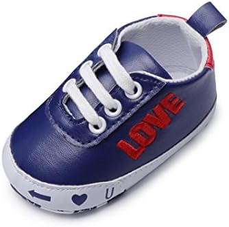 KONFA Yürüyor Bebek Bebek Kız Erkek AŞK Dantel-Up Yumuşak Sole Sneakers, 0-18 Ay için, Çocuklar Prewalker kaymaz Beşik Ayakkabı
