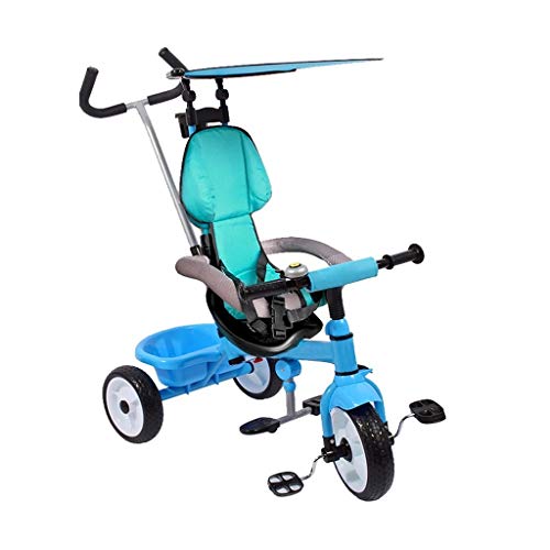Taşınabilir Çocuk Üç Tekerlekli Bisiklet 2'si 1 Arada Hafif Bebek Bisikleti Katlanır 1-3-6 Bebek Arabasını Kullanın Çocuk Bisikleti
