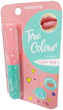 2 Paket Watsons True Colour Dudak Balsamı Sakura Pink, Dudaklarınızı nemlendirmeye ve Yumuşatmaya Yardımcı Olan bir Bileşen