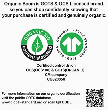 OrganicBoom 100 % Sertifikalı Organik İki Katmanlar Interlok Pamuk KiKiBear Bebek Uyku Yelek Yumuşak Giyilebilir Battaniye