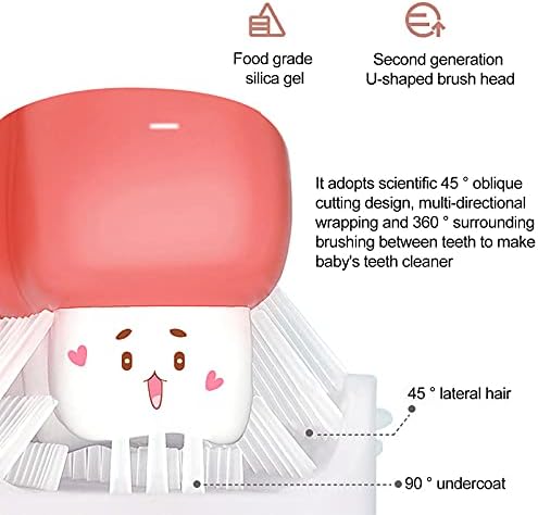TTnfeineo Silikon Panda Çocuk Diş Fırçası U-Şekilli Diş Fırçası 360° Kapsamlı Temizlik, 2-12 Yaş Arası Çocuklar için Uygundur