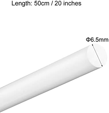 KFıdFran 3 adet Plastik Yuvarlak Çubuklar 1/4 inç Dia 20 inç Uzunluk Beyaz (POM) Polioksimetilen Çubuklar Mühendislik Plastik